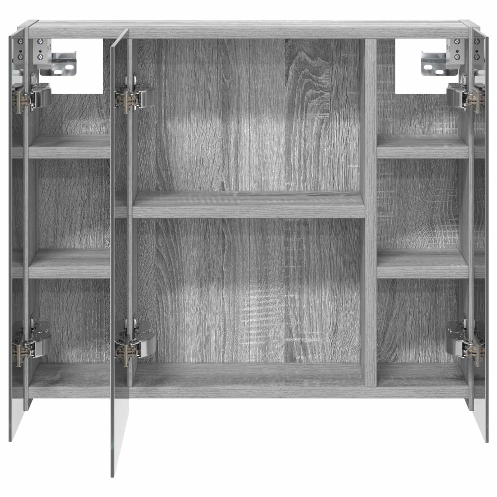 vidaXL Szafka z lustrem do łazienki Szary Sonoma 60 x 14,5 x 50 cm