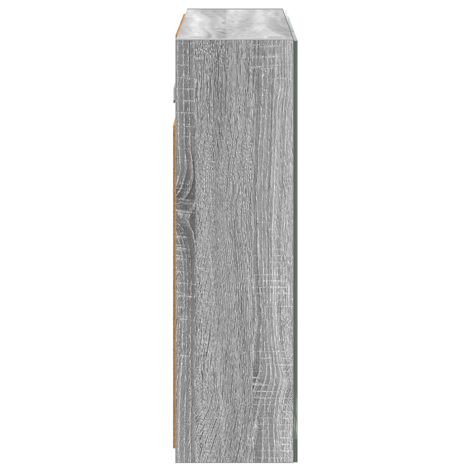 vidaXL Szafka z lustrem do łazienki Szary Sonoma 60 x 14,5 x 50 cm