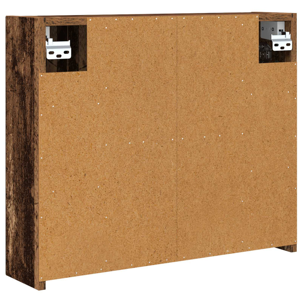 vidaXL Szafka z lustrem do łazienki Stare drewno 60 x 14,5 x 50 cm