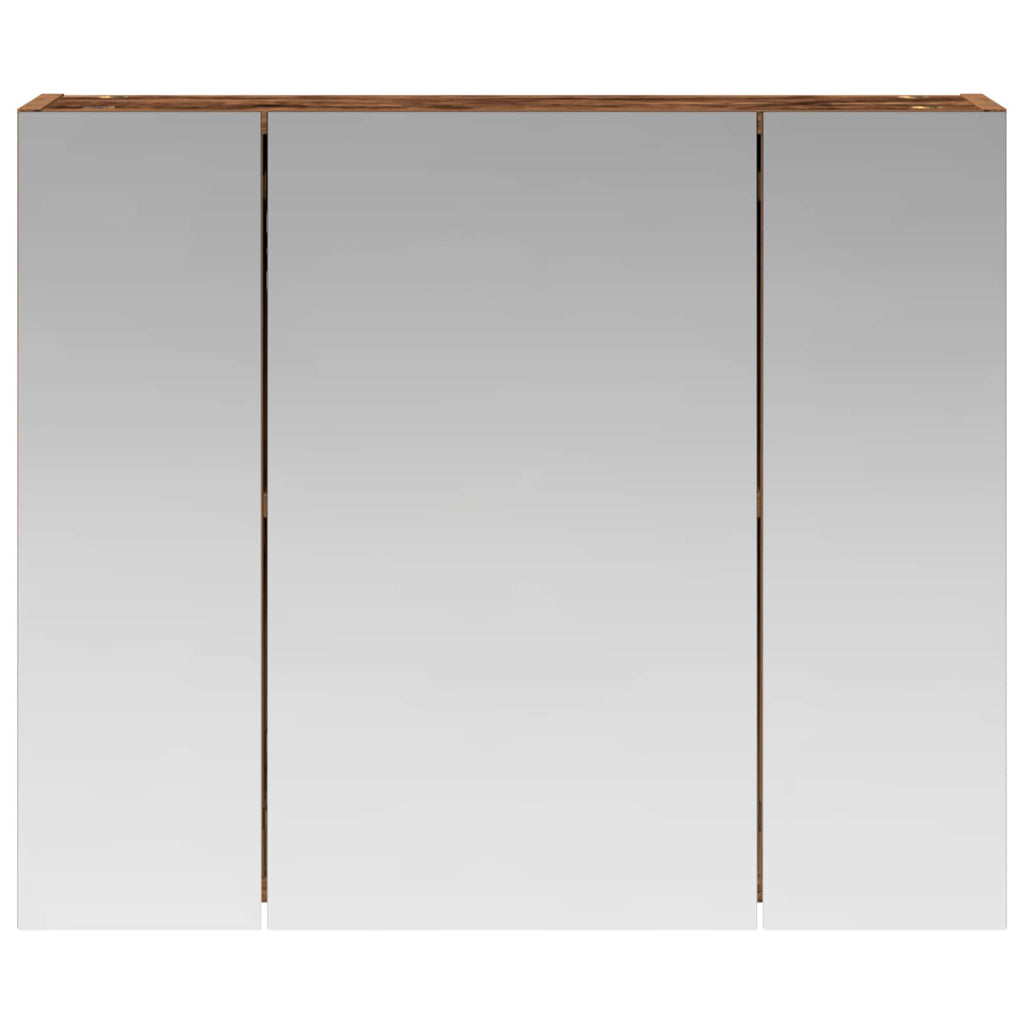 vidaXL Szafka z lustrem do łazienki Stare drewno 60 x 14,5 x 50 cm