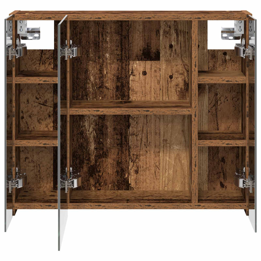 vidaXL Szafka z lustrem do łazienki Stare drewno 60 x 14,5 x 50 cm