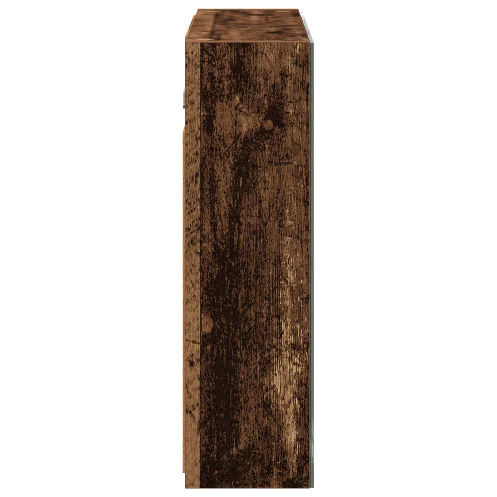 vidaXL Szafka z lustrem do łazienki Stare drewno 60 x 14,5 x 50 cm