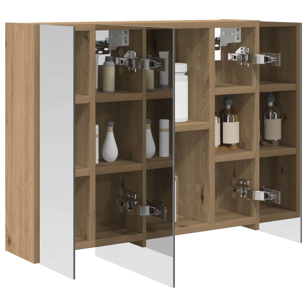 vidaXL Szafka z lustrem do łazienki Dąb artisan 60 x 14,5 x 50 cm