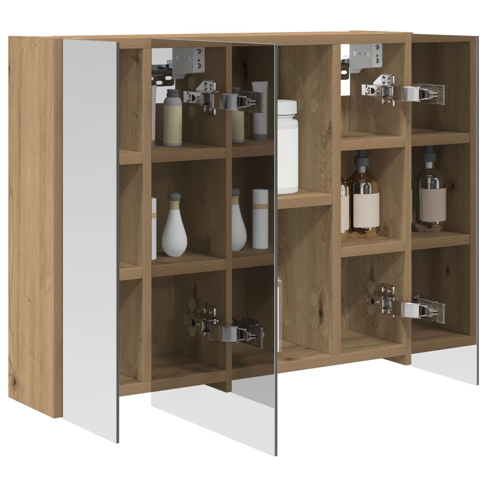 vidaXL Szafka z lustrem do łazienki Dąb artisan 60 x 14,5 x 50 cm