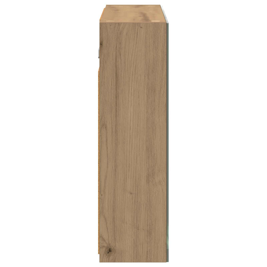 vidaXL Szafka z lustrem do łazienki Dąb artisan 60 x 14,5 x 50 cm