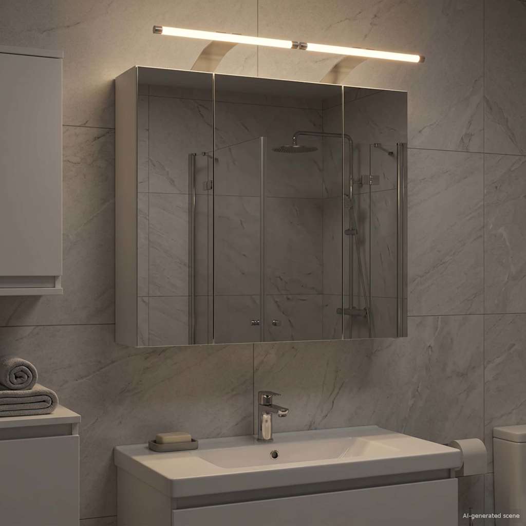 vidaXL Szafka z lustrem do łazienki Biały 60 x 14,5 x 50 cm