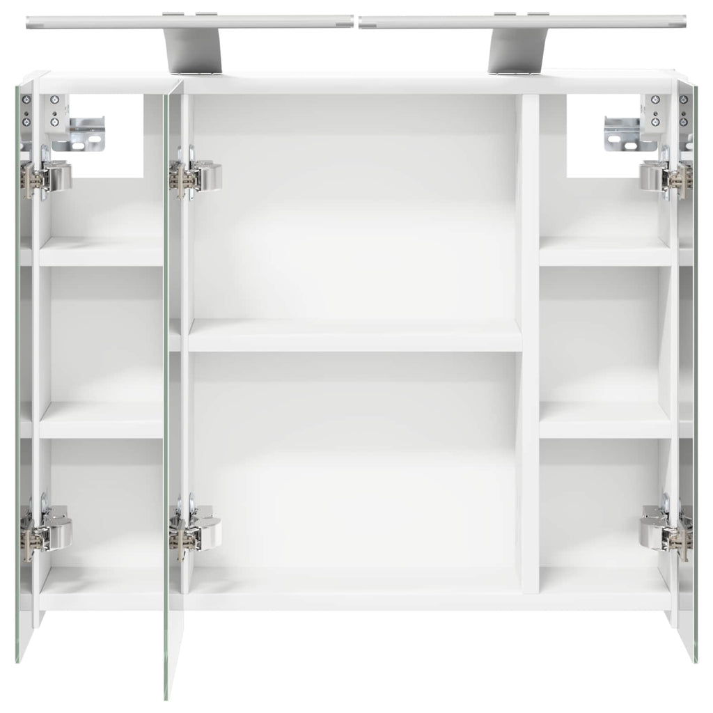 vidaXL Szafka z lustrem do łazienki Biały 60 x 14,5 x 50 cm