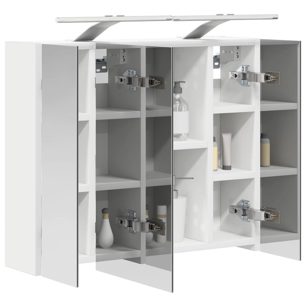 vidaXL Szafka z lustrem do łazienki Biały 60 x 14,5 x 50 cm
