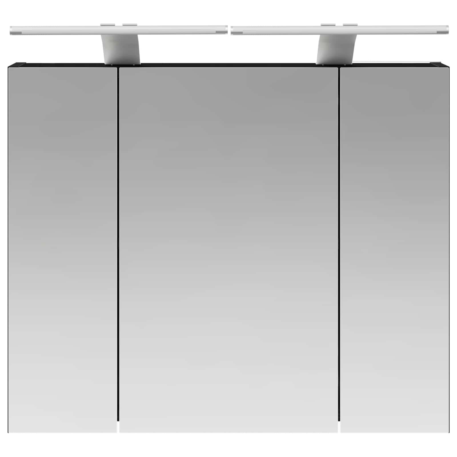vidaXL Szafka z lustrem do łazienki Czarny Dąb 60 x 14,5 x 50 cm
