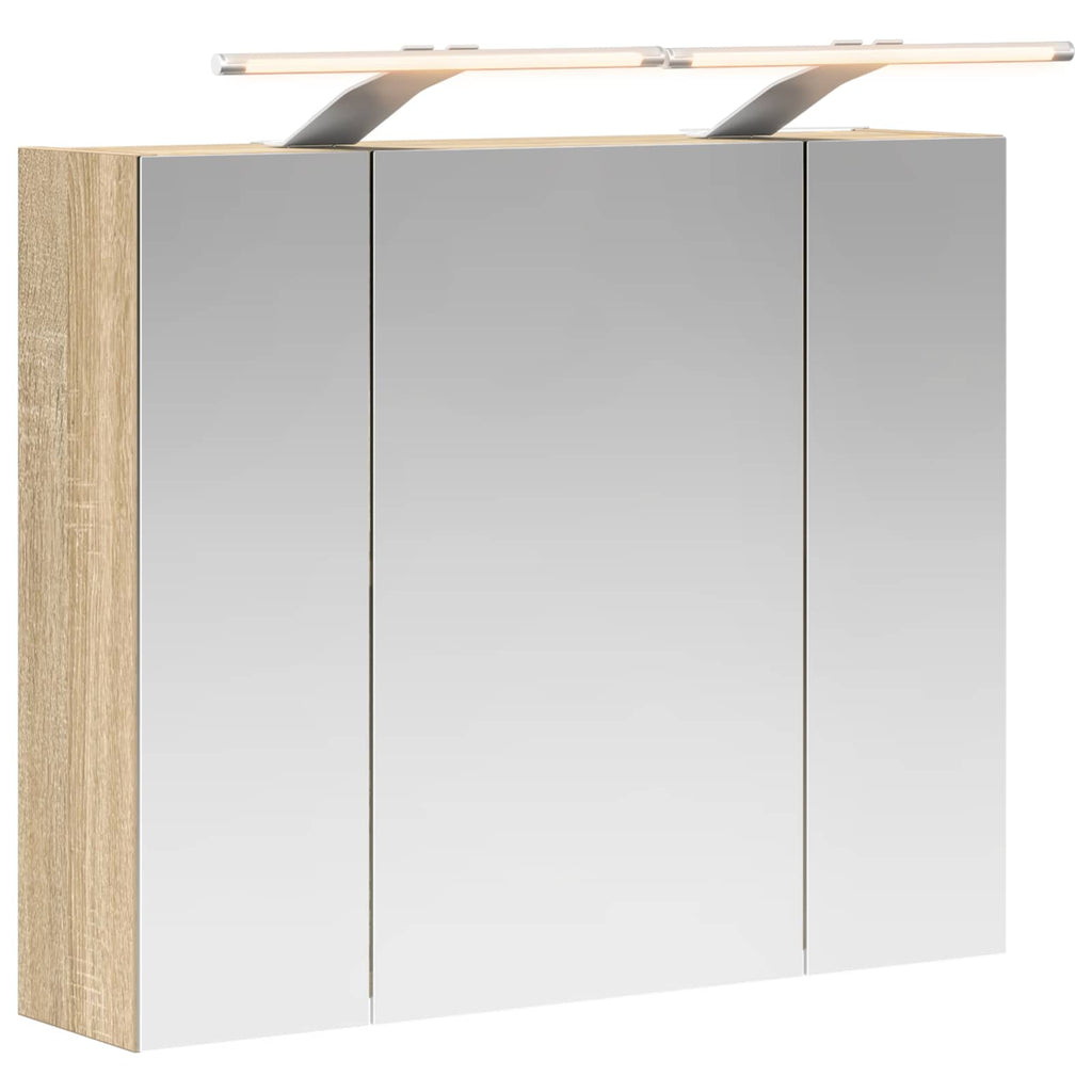 vidaXL Szafka z lustrem do łazienki Dąb Sonoma 60 x 14,5 x 50 cm