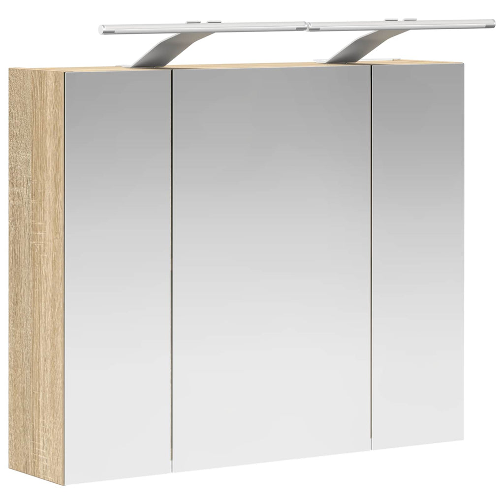 vidaXL Szafka z lustrem do łazienki Dąb Sonoma 60 x 14,5 x 50 cm