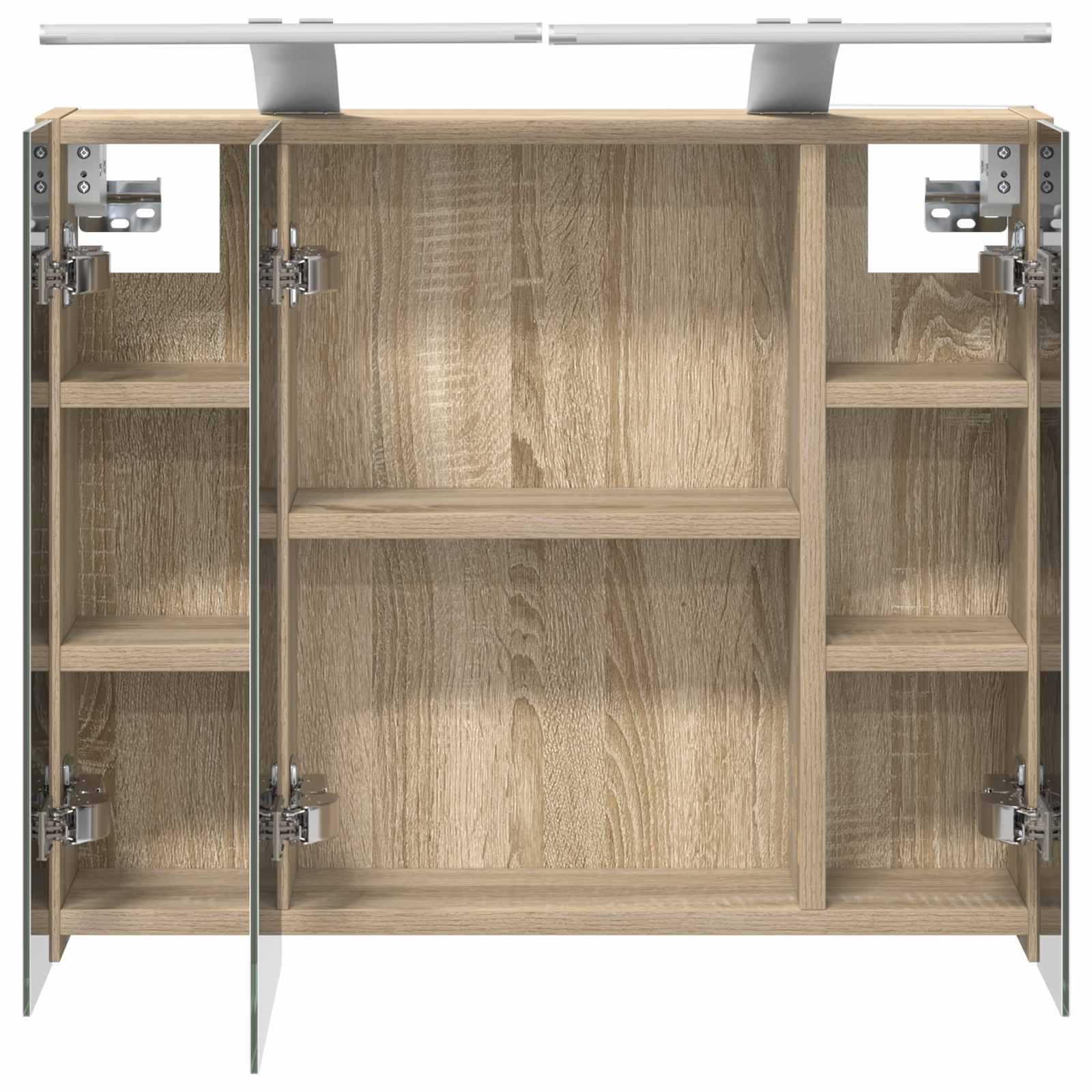 vidaXL Szafka z lustrem do łazienki Dąb Sonoma 60 x 14,5 x 50 cm