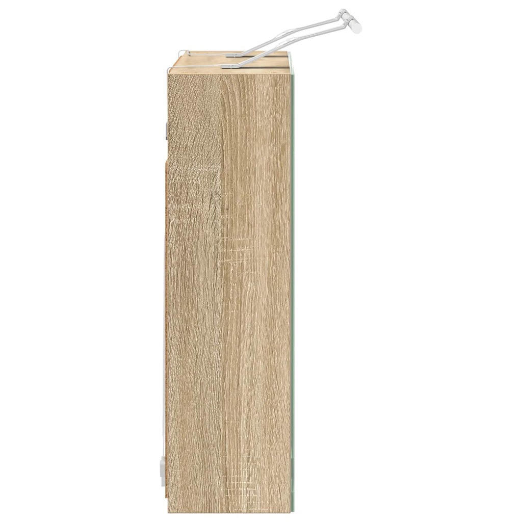 vidaXL Szafka z lustrem do łazienki Dąb Sonoma 60 x 14,5 x 50 cm