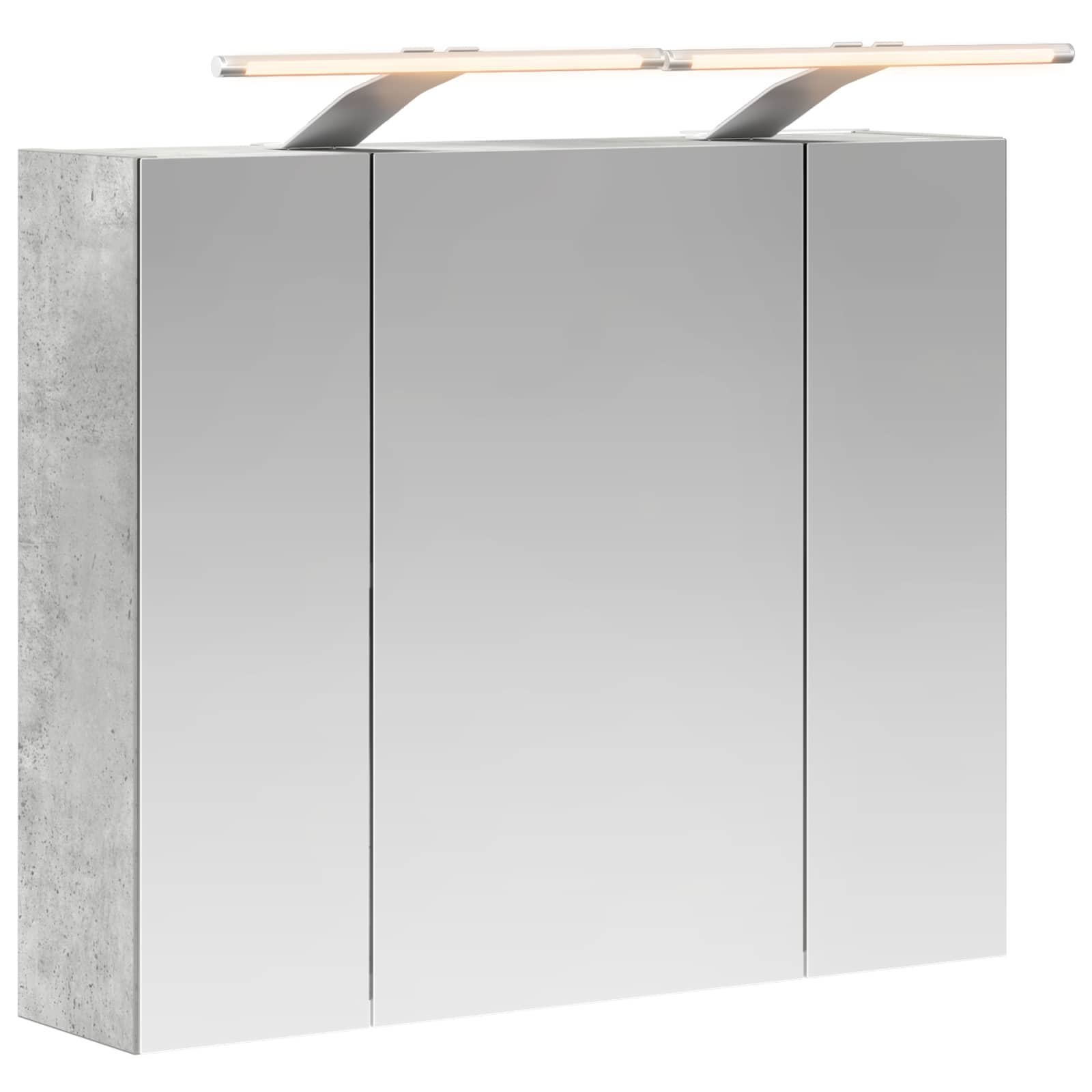 vidaXL Szafka z lustrem do łazienki Betonowy szary 60 x 14,5 x 50 cm