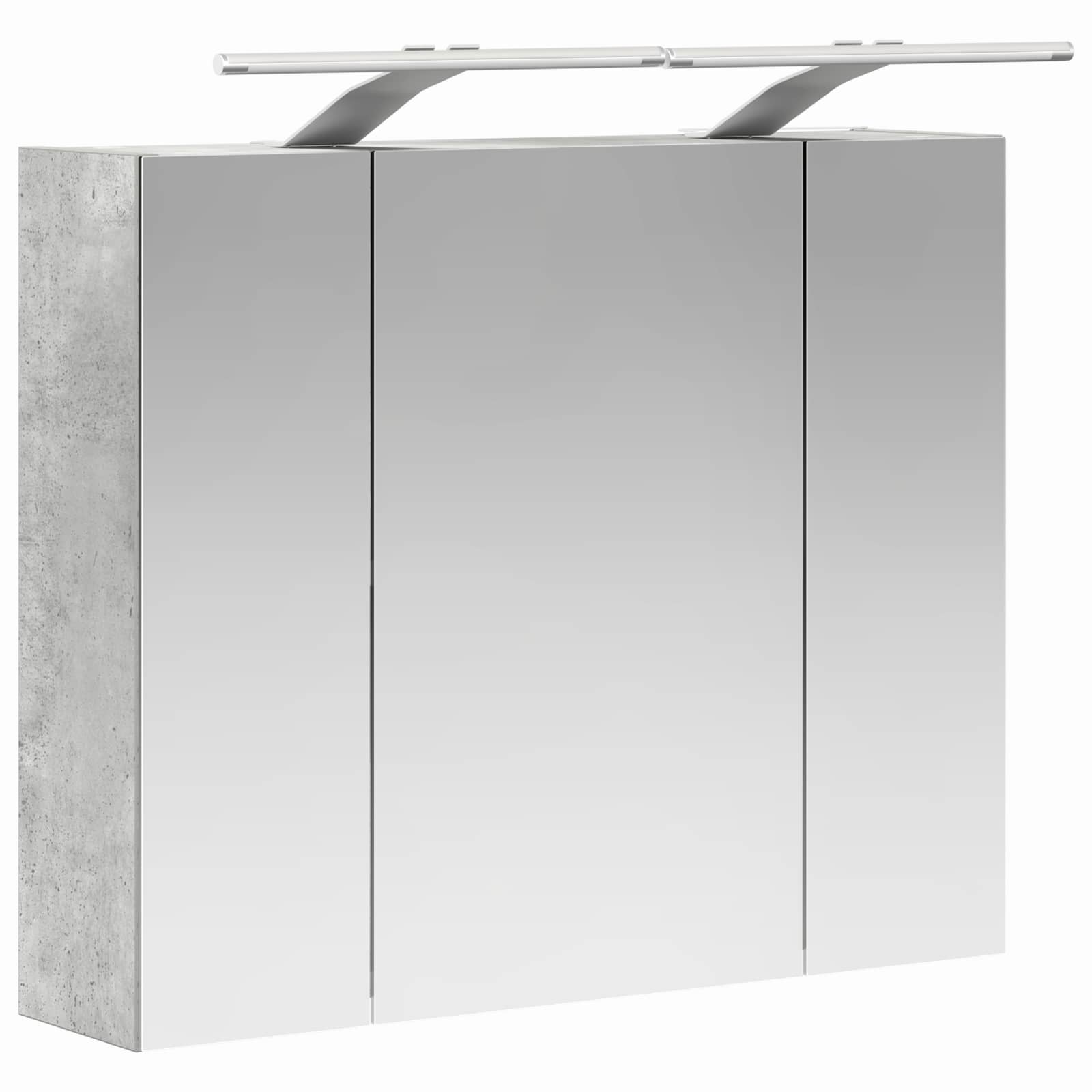 vidaXL Szafka z lustrem do łazienki Betonowy szary 60 x 14,5 x 50 cm