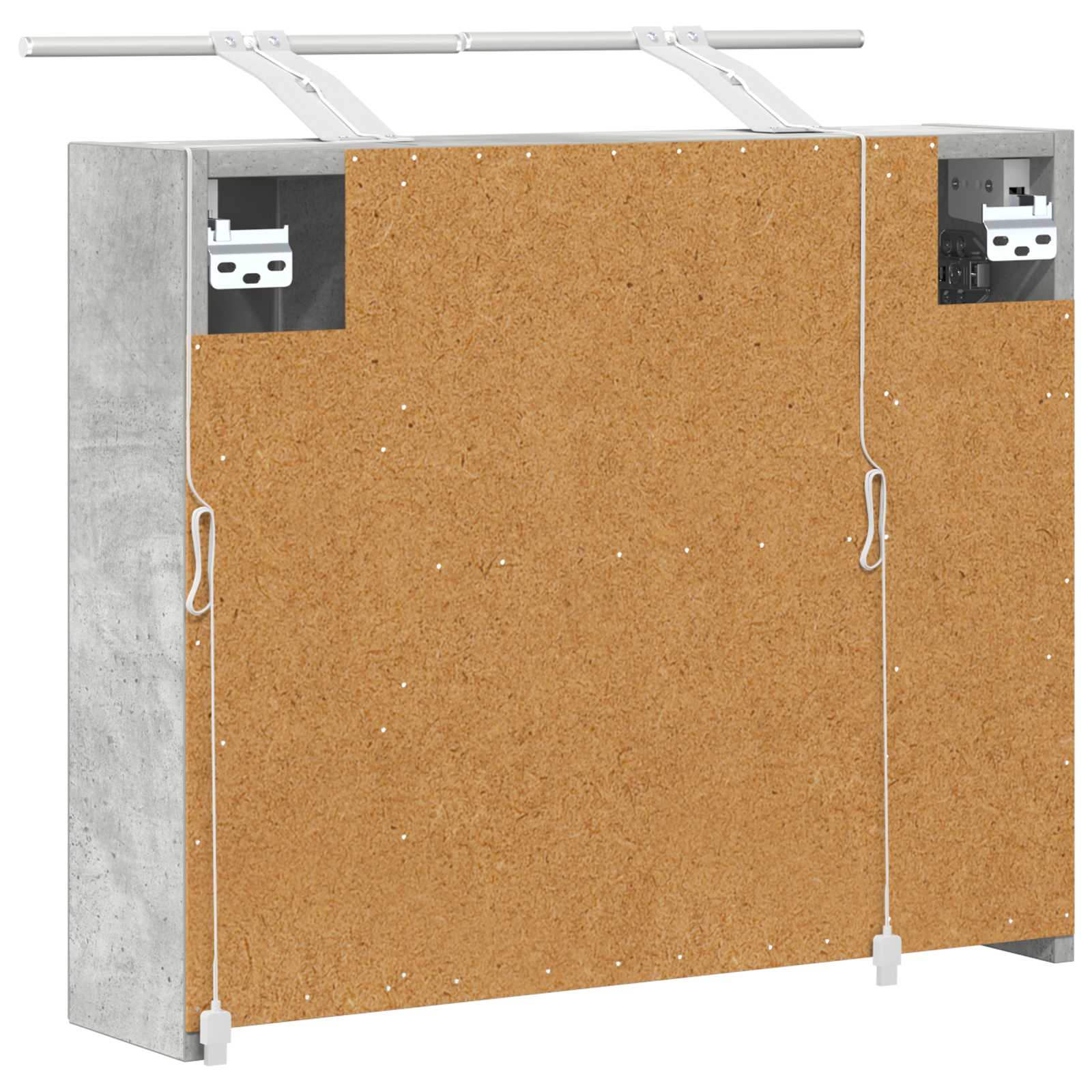 vidaXL Szafka z lustrem do łazienki Betonowy szary 60 x 14,5 x 50 cm