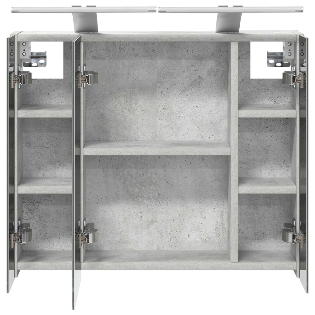 vidaXL Szafka z lustrem do łazienki Betonowy szary 60 x 14,5 x 50 cm
