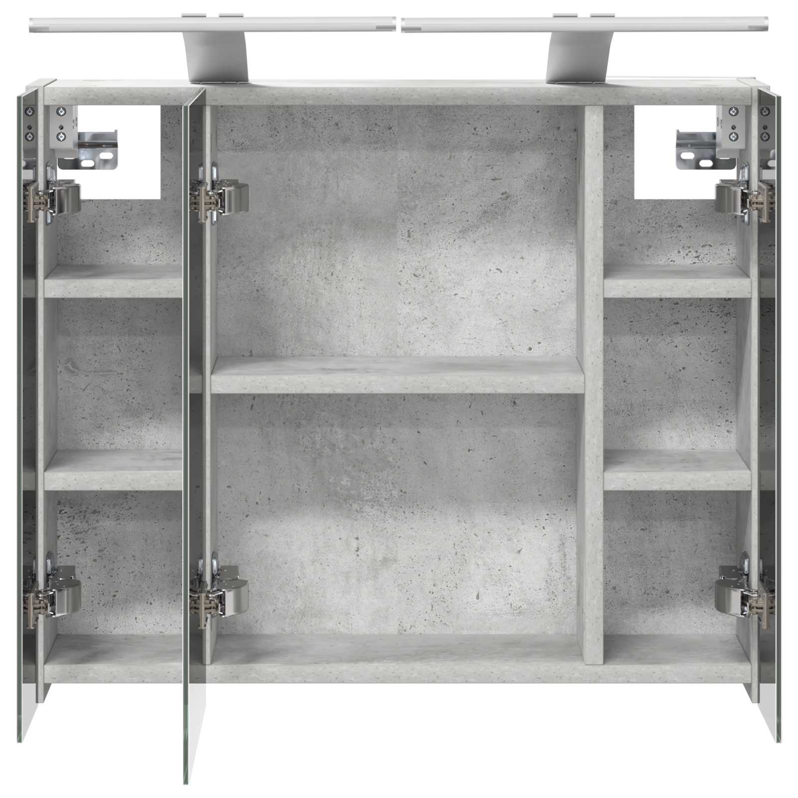 vidaXL Szafka z lustrem do łazienki Betonowy szary 60 x 14,5 x 50 cm
