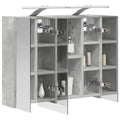 vidaXL Szafka z lustrem do łazienki Betonowy szary 60 x 14,5 x 50 cm