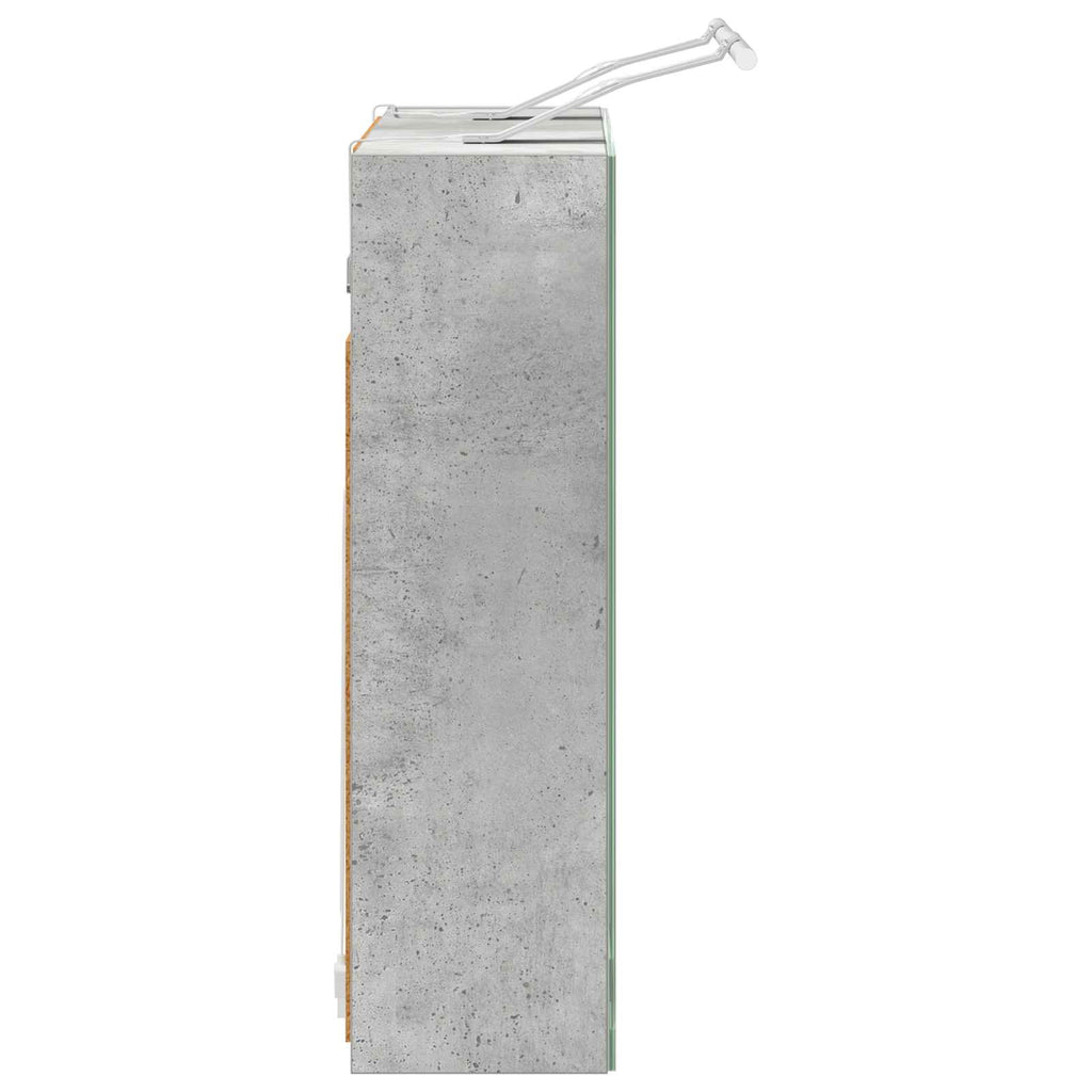 vidaXL Szafka z lustrem do łazienki Betonowy szary 60 x 14,5 x 50 cm