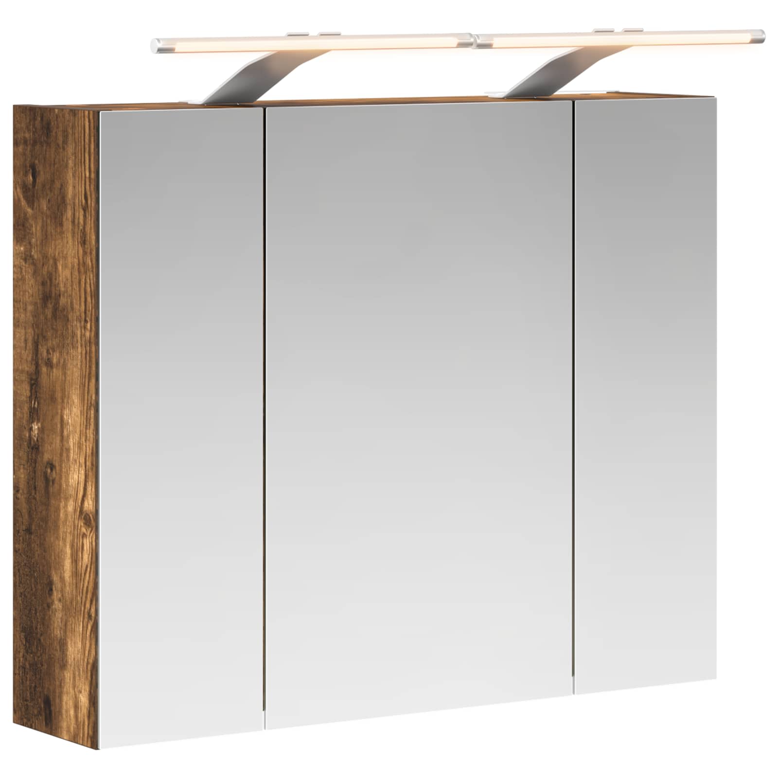 vidaXL Szafka z lustrem do łazienki Dąb wędzony 60 x 14,5 x 50 cm