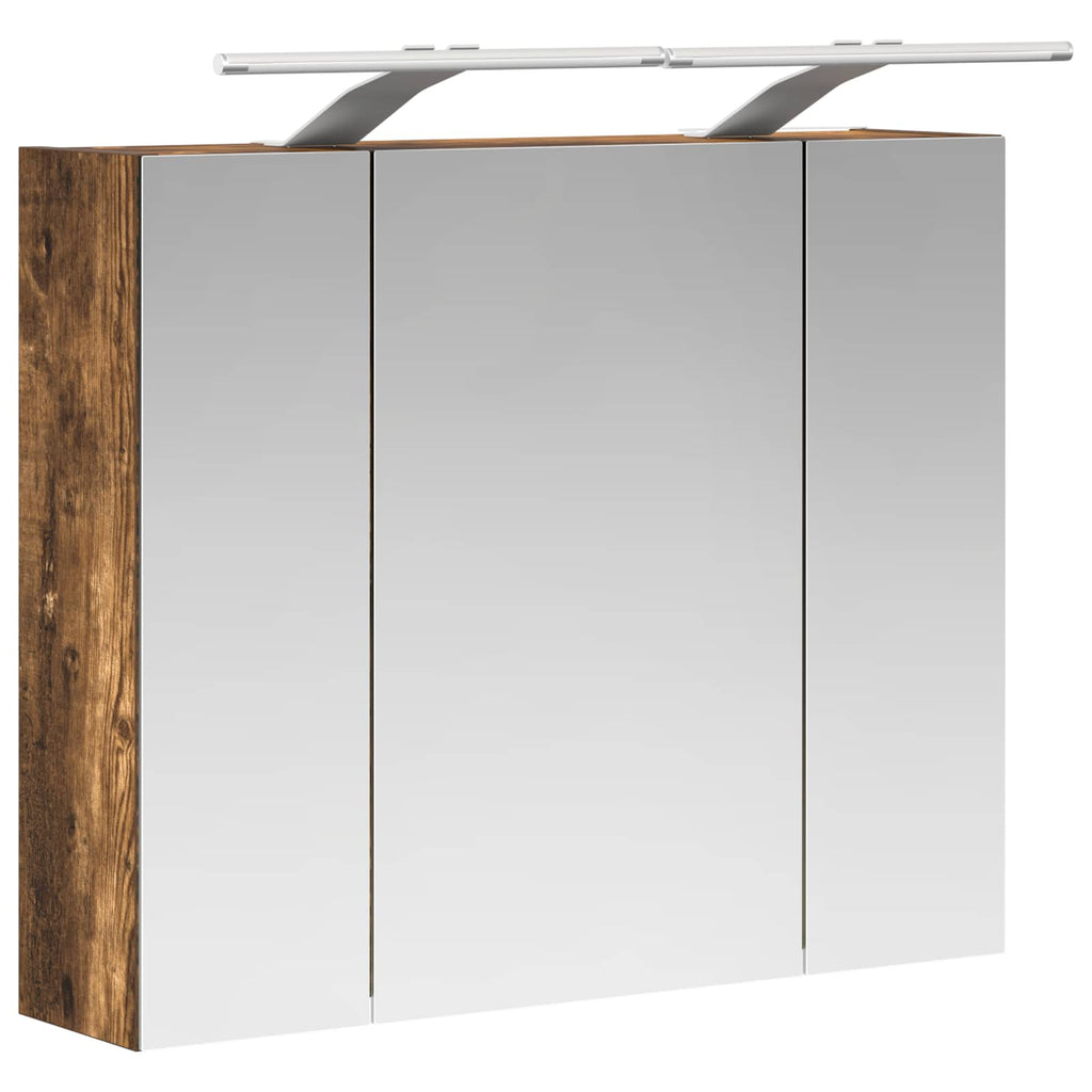 vidaXL Szafka z lustrem do łazienki Dąb wędzony 60 x 14,5 x 50 cm