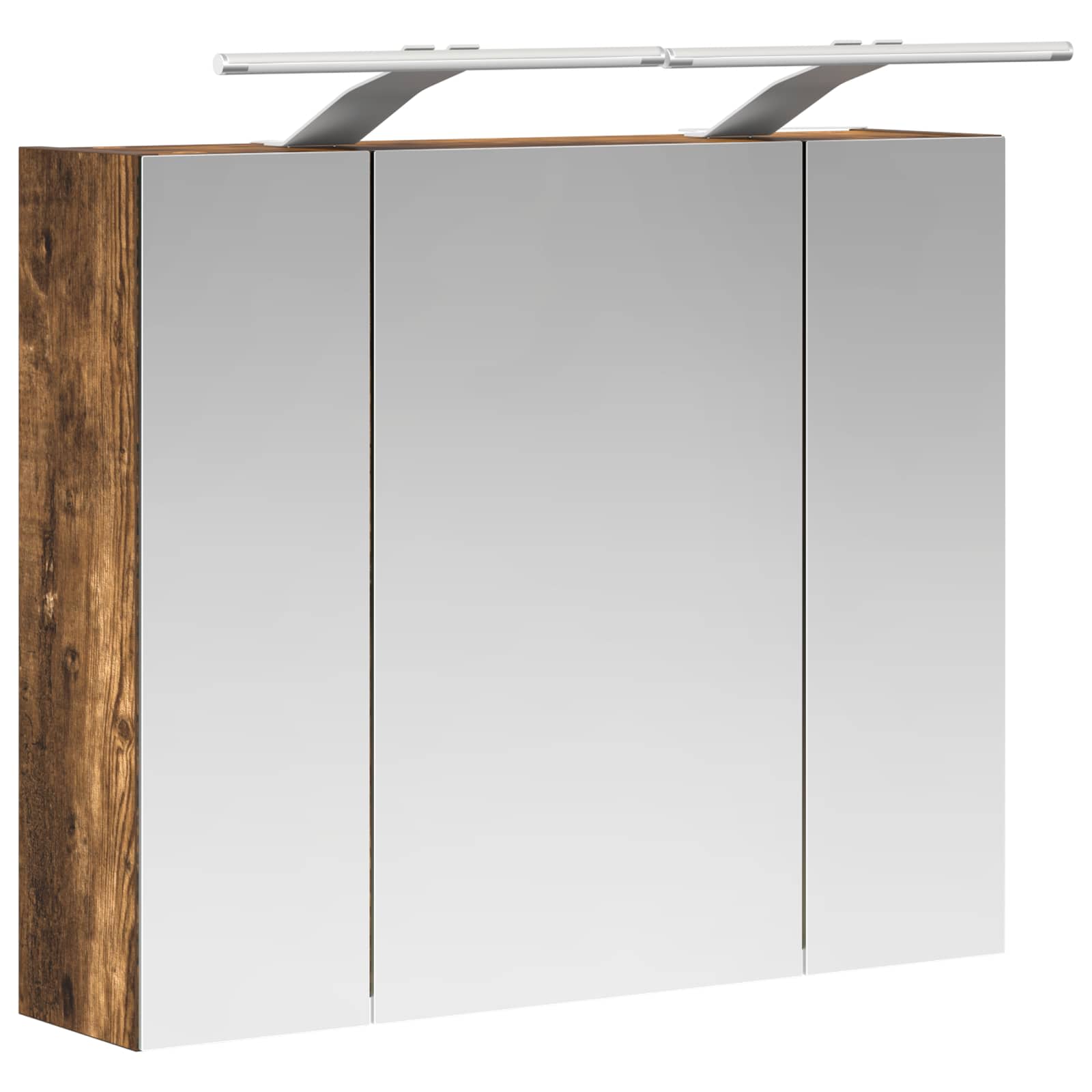 vidaXL Szafka z lustrem do łazienki Dąb wędzony 60 x 14,5 x 50 cm