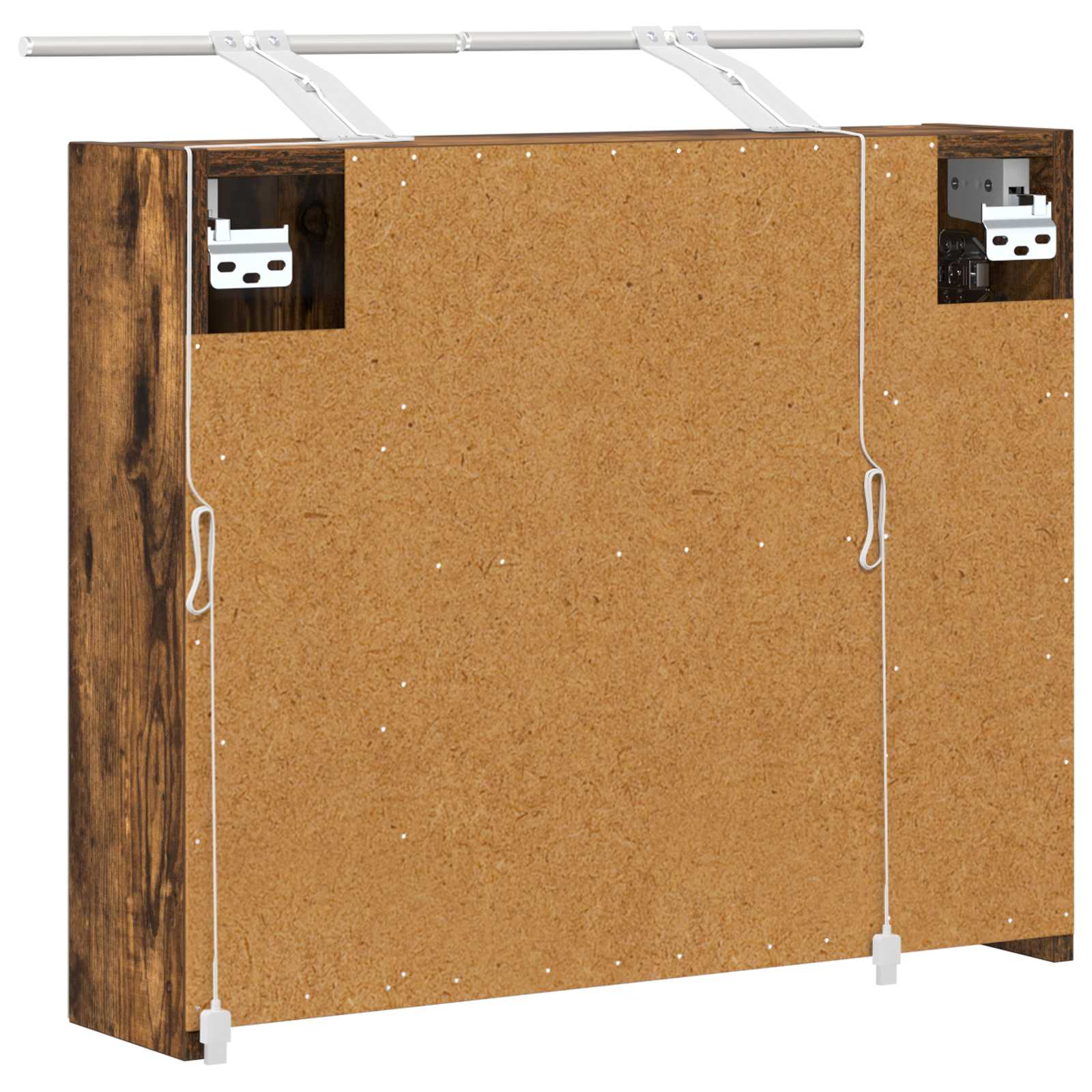 vidaXL Szafka z lustrem do łazienki Dąb wędzony 60 x 14,5 x 50 cm