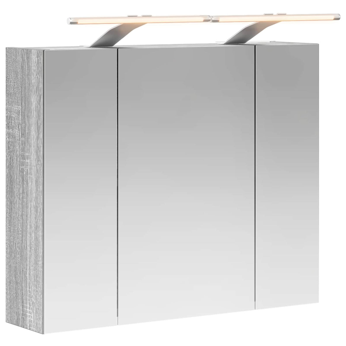 vidaXL Szafka z lustrem do łazienki Szary Sonoma 60 x 14,5 x 50 cm