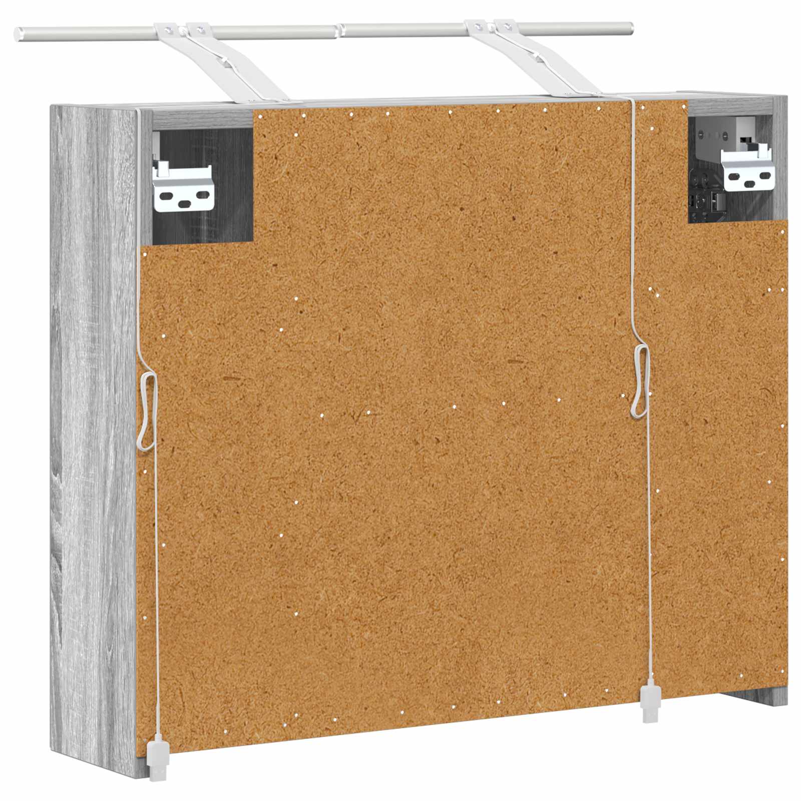 vidaXL Szafka z lustrem do łazienki Szary Sonoma 60 x 14,5 x 50 cm