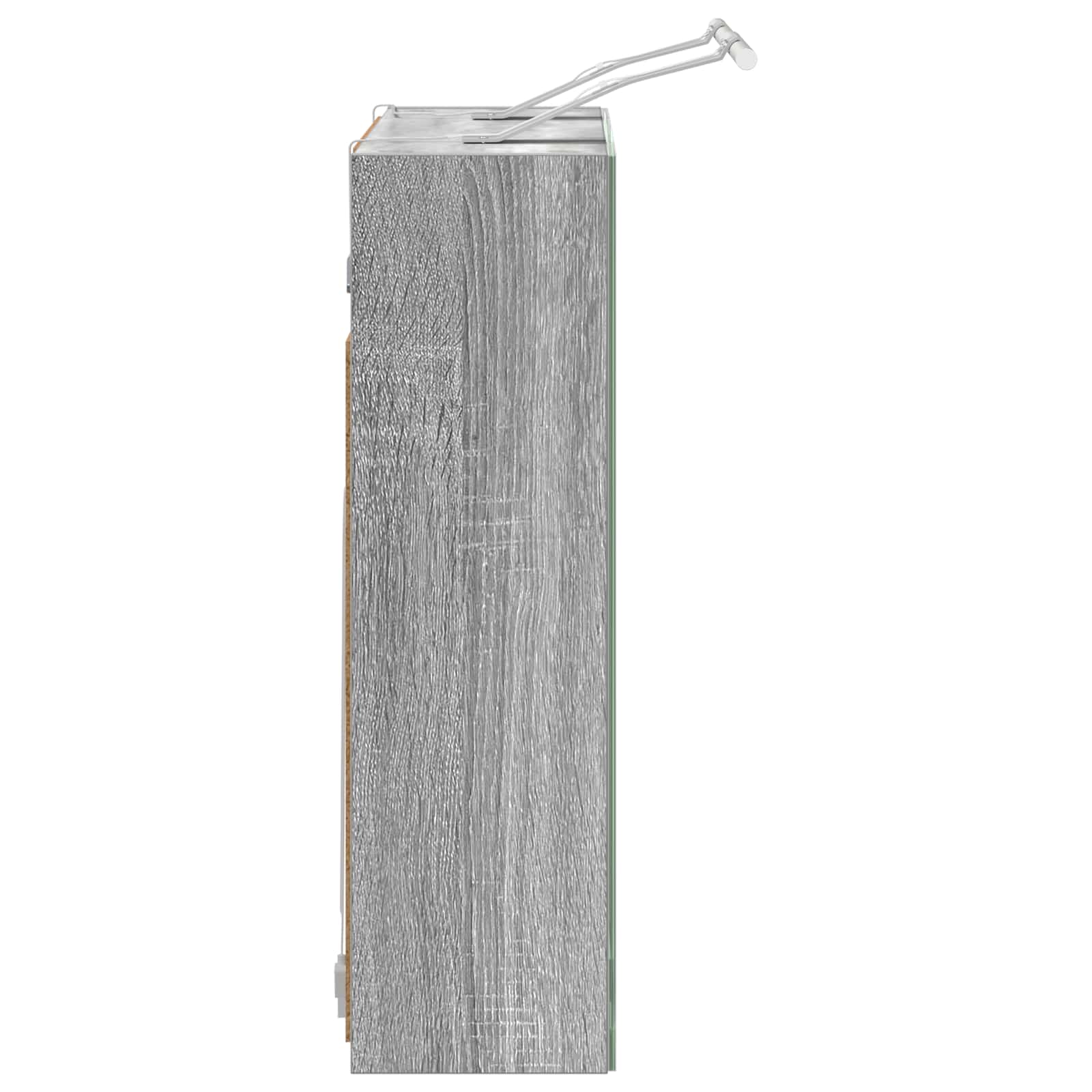 vidaXL Szafka z lustrem do łazienki Szary Sonoma 60 x 14,5 x 50 cm