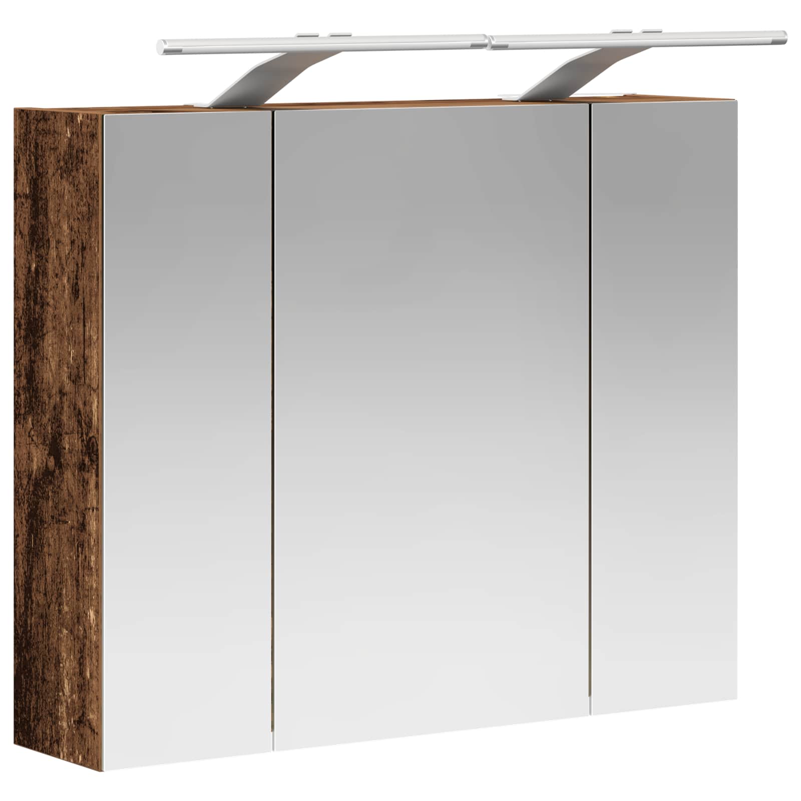 vidaXL Szafka z lustrem do łazienki Stare drewno 60 x 14,5 x 50 cm