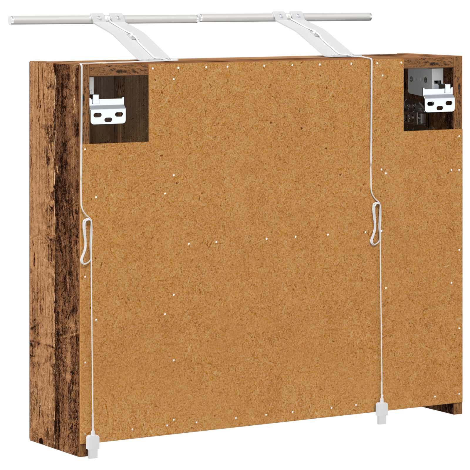 vidaXL Szafka z lustrem do łazienki Stare drewno 60 x 14,5 x 50 cm