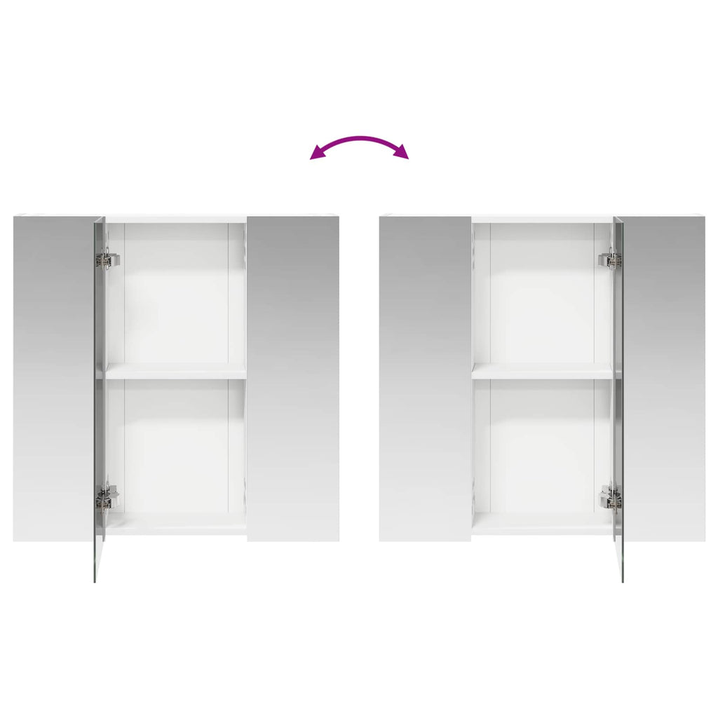 vidaXL Szafka z lustrem do łazienki Biały 70 x 14,5 x 70 cm