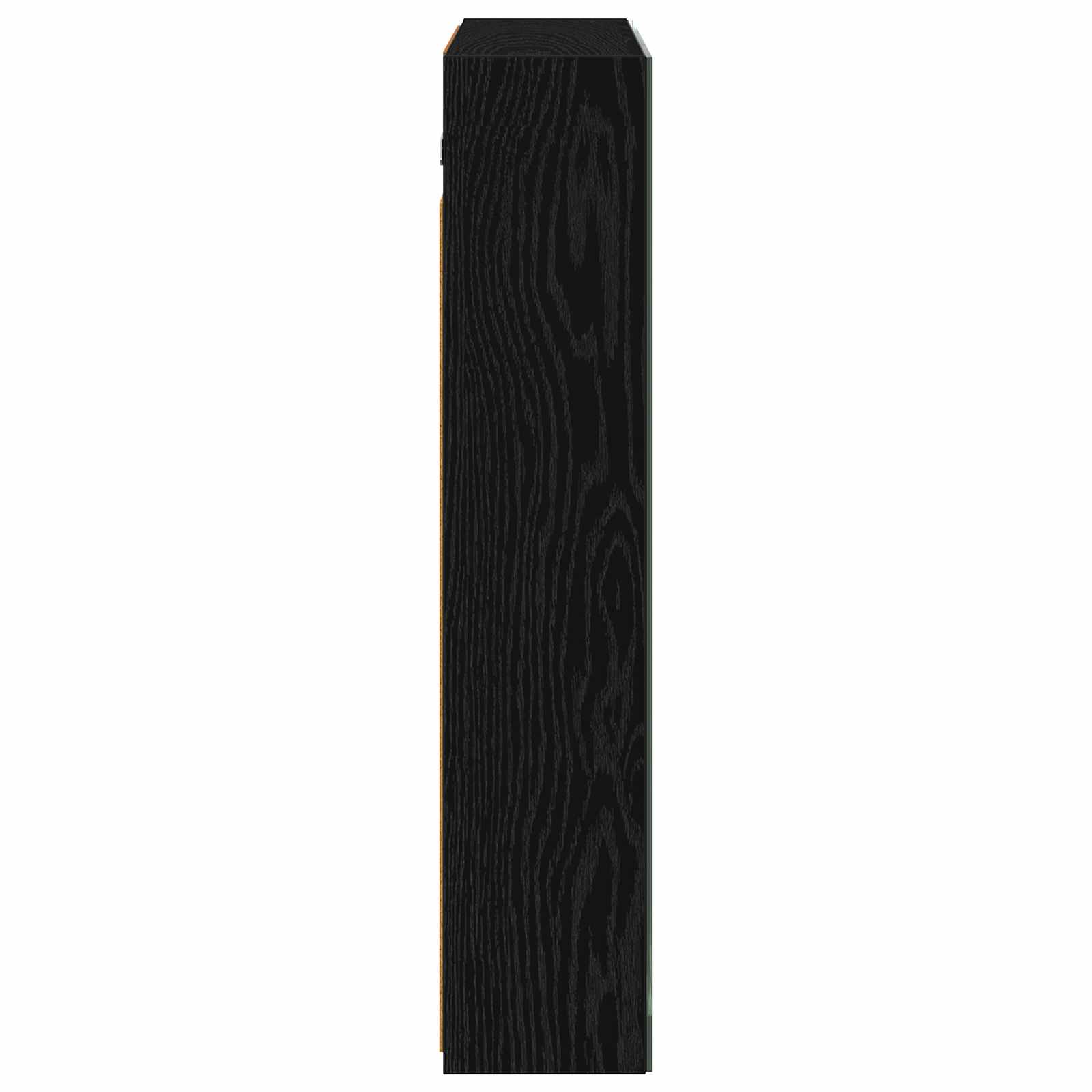 vidaXL Szafka z lustrem do łazienki Czarny Dąb 70 x 14,5 x 70 cm