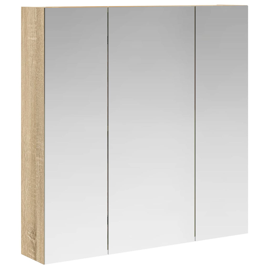 vidaXL Szafka z lustrem do łazienki Dąb Sonoma 70 x 14,5 x 70 cm