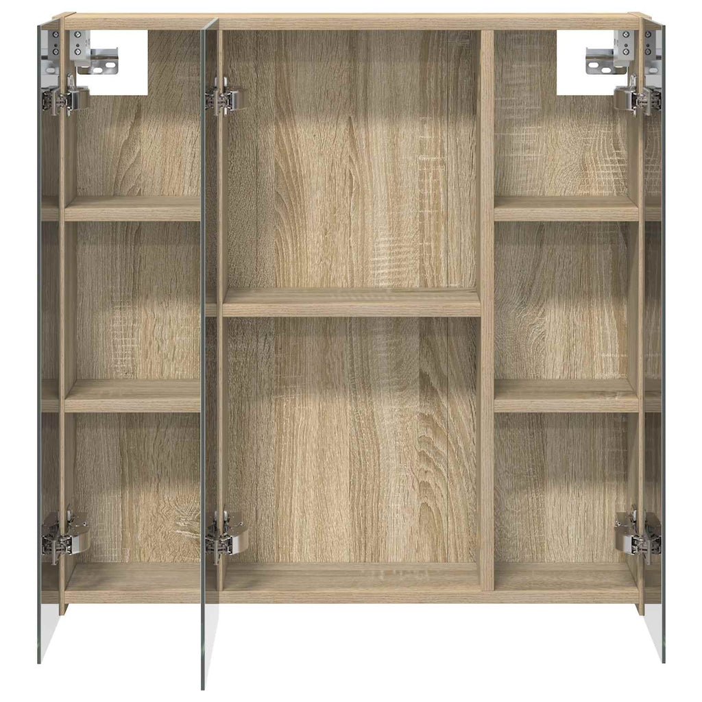 vidaXL Szafka z lustrem do łazienki Dąb Sonoma 70 x 14,5 x 70 cm