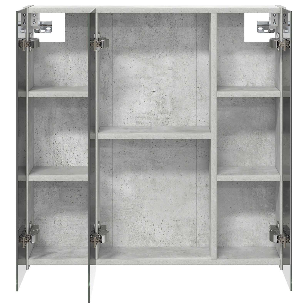 vidaXL Szafka z lustrem do łazienki Betonowy szary 70 x 14,5 x 70 cm