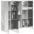 vidaXL Szafka z lustrem do łazienki Betonowy szary 70 x 14,5 x 70 cm