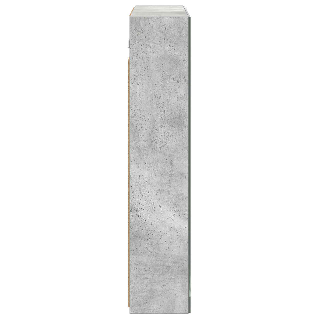 vidaXL Szafka z lustrem do łazienki Betonowy szary 70 x 14,5 x 70 cm