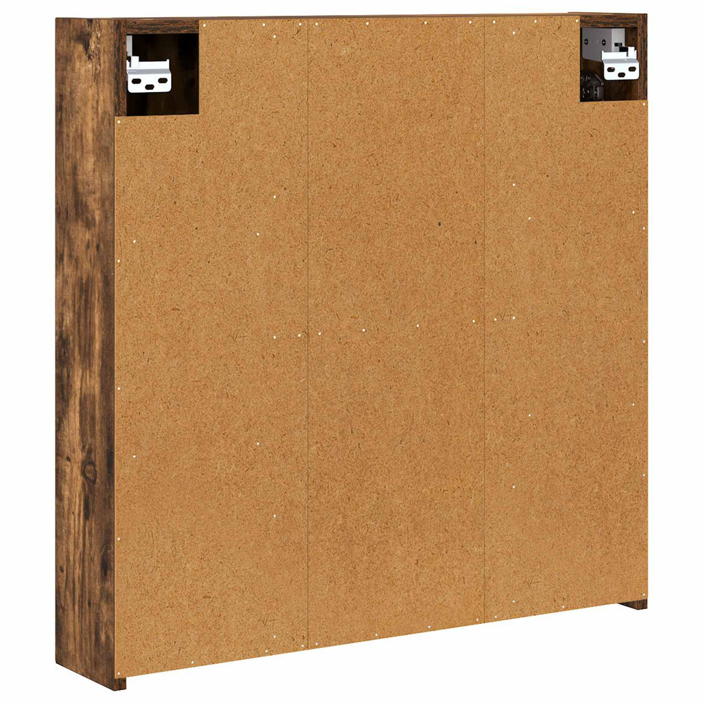 vidaXL Szafka z lustrem do łazienki Dąb wędzony 70 x 14,5 x 70 cm