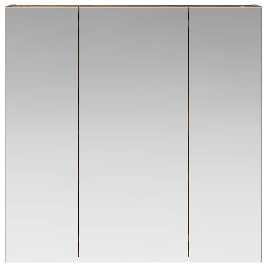 vidaXL Szafka z lustrem do łazienki Dąb wędzony 70 x 14,5 x 70 cm