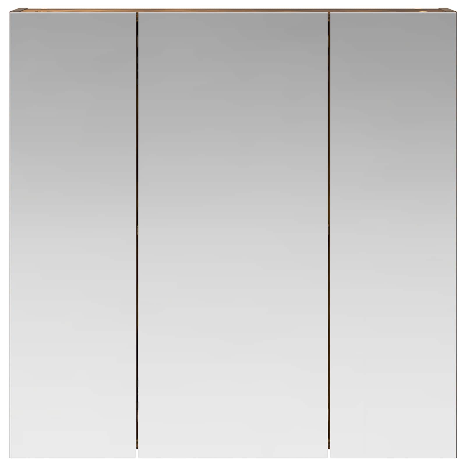 vidaXL Szafka z lustrem do łazienki Dąb wędzony 70 x 14,5 x 70 cm