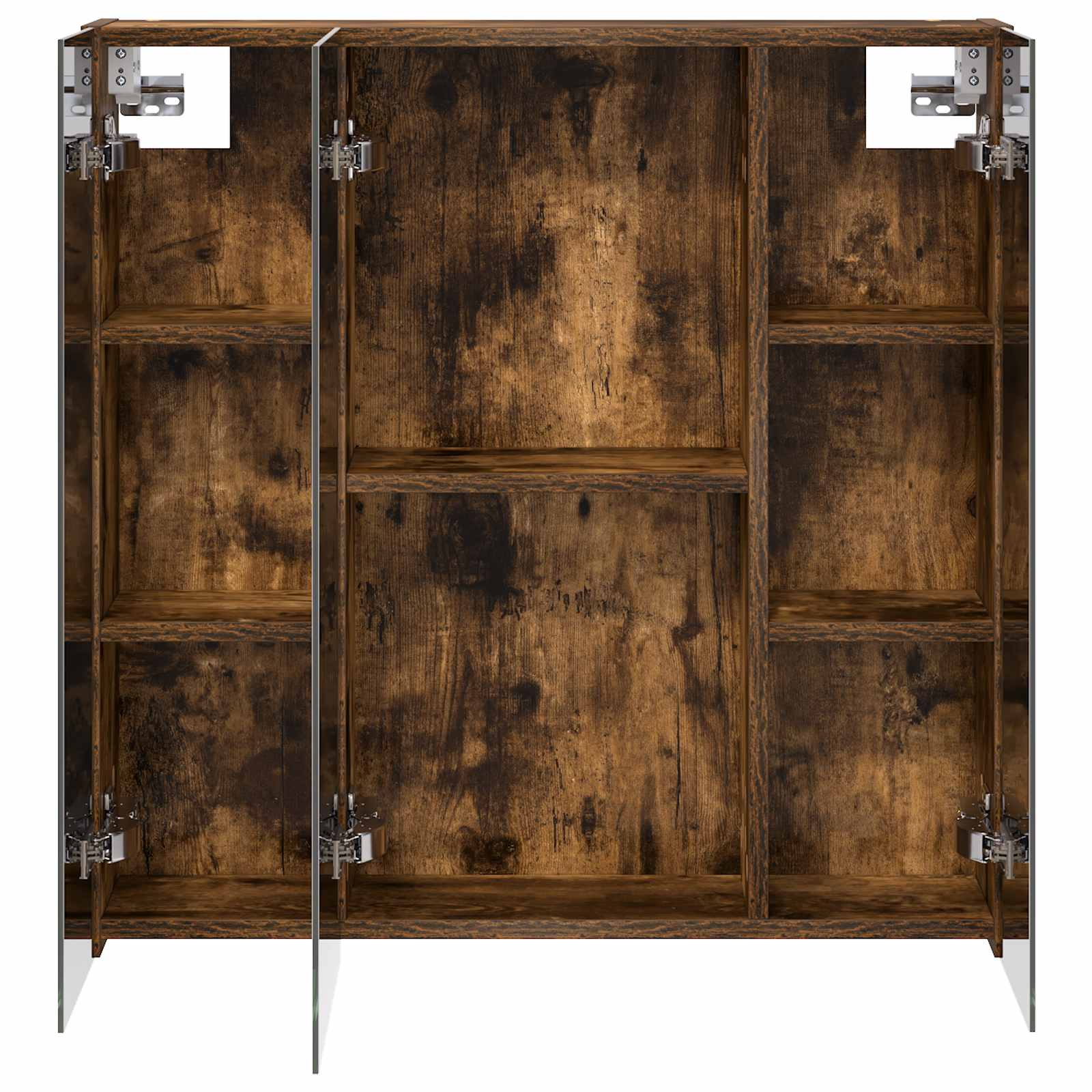 vidaXL Szafka z lustrem do łazienki Dąb wędzony 70 x 14,5 x 70 cm