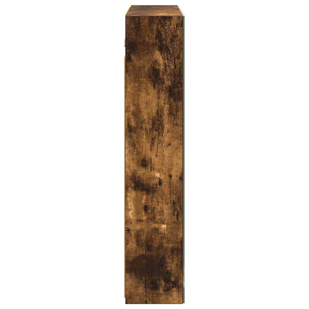 vidaXL Szafka z lustrem do łazienki Dąb wędzony 70 x 14,5 x 70 cm