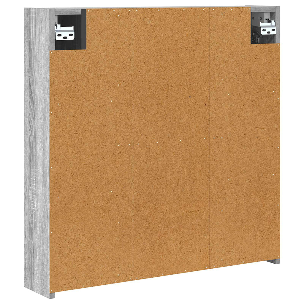 vidaXL Szafka z lustrem do łazienki Szary Sonoma 70 x 14,5 x 70 cm