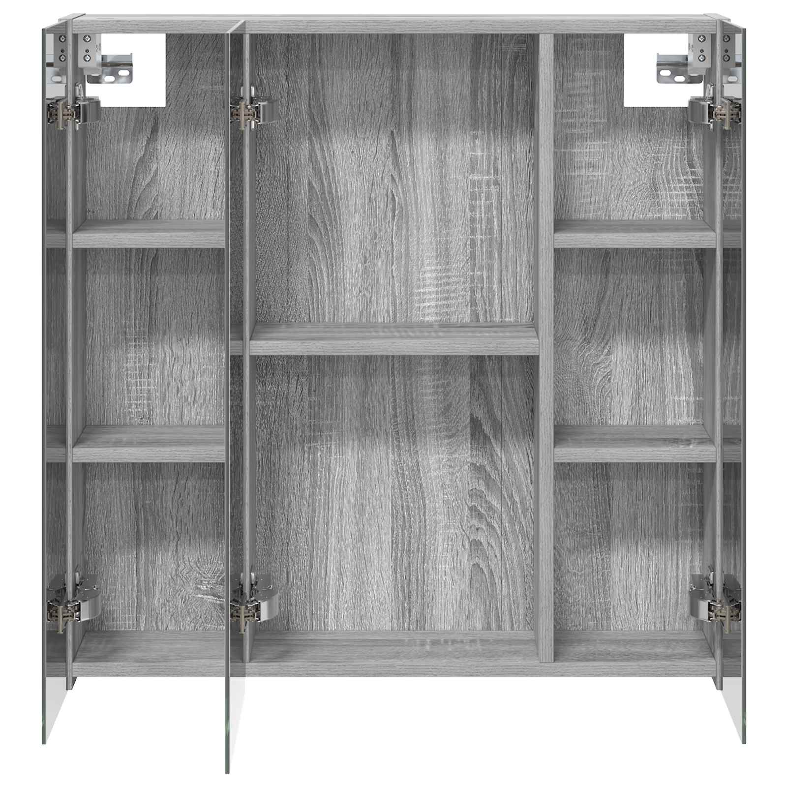 vidaXL Szafka z lustrem do łazienki Szary Sonoma 70 x 14,5 x 70 cm
