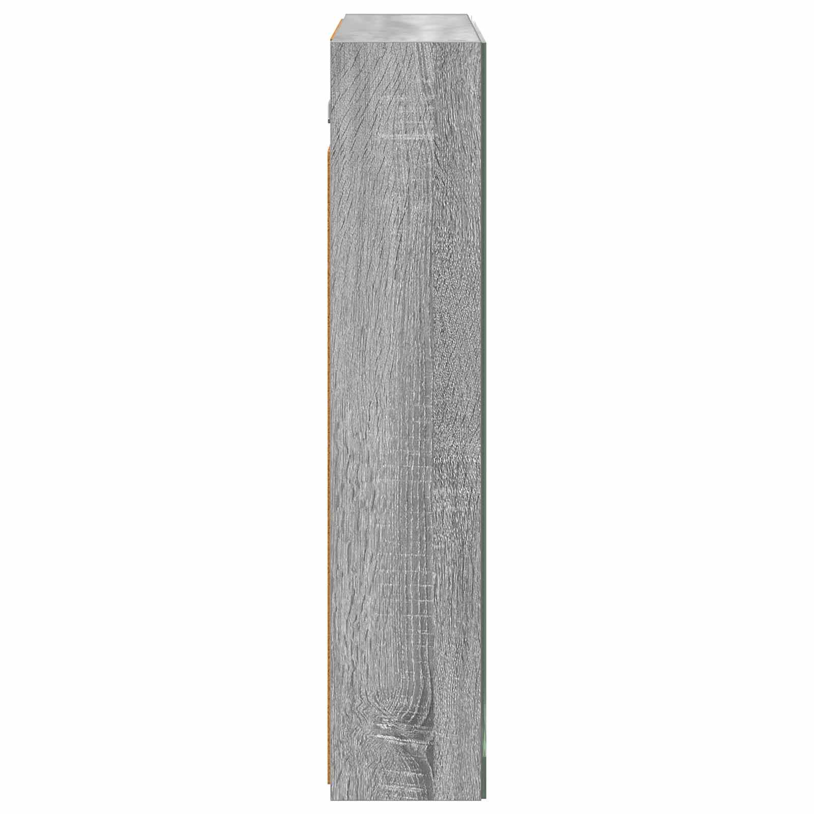 vidaXL Szafka z lustrem do łazienki Szary Sonoma 70 x 14,5 x 70 cm