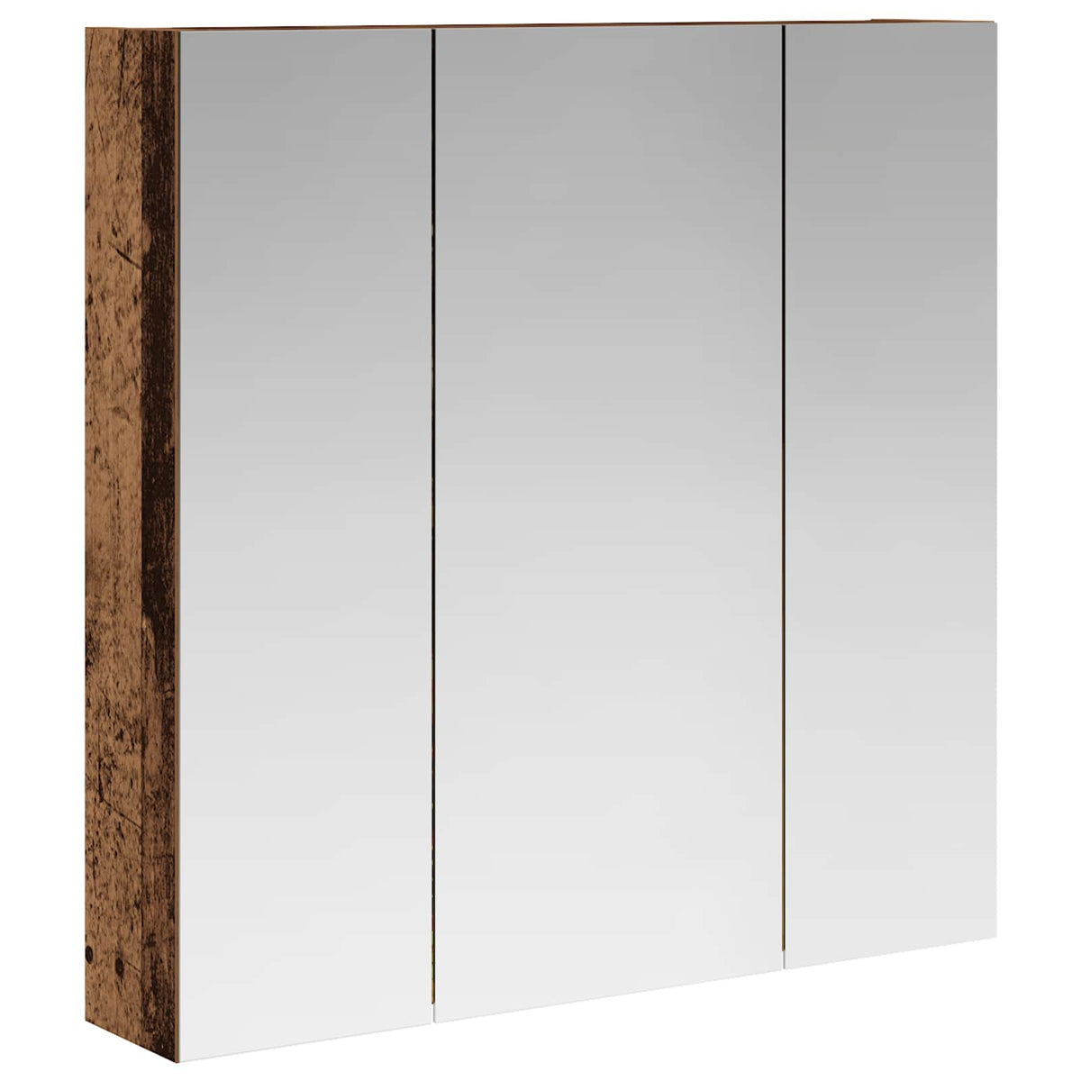 vidaXL Szafka z lustrem do łazienki Stare drewno 70 x 14,5 x 70 cm