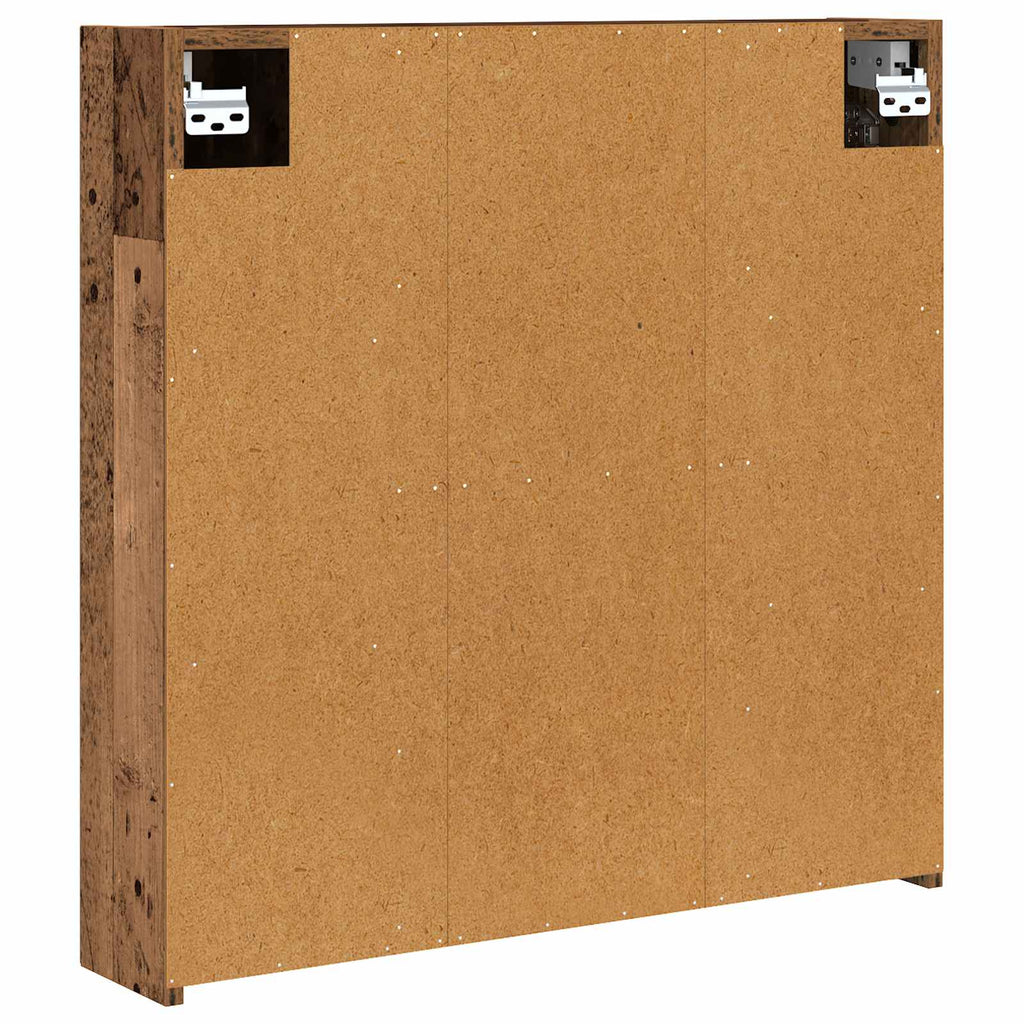 vidaXL Szafka z lustrem do łazienki Stare drewno 70 x 14,5 x 70 cm